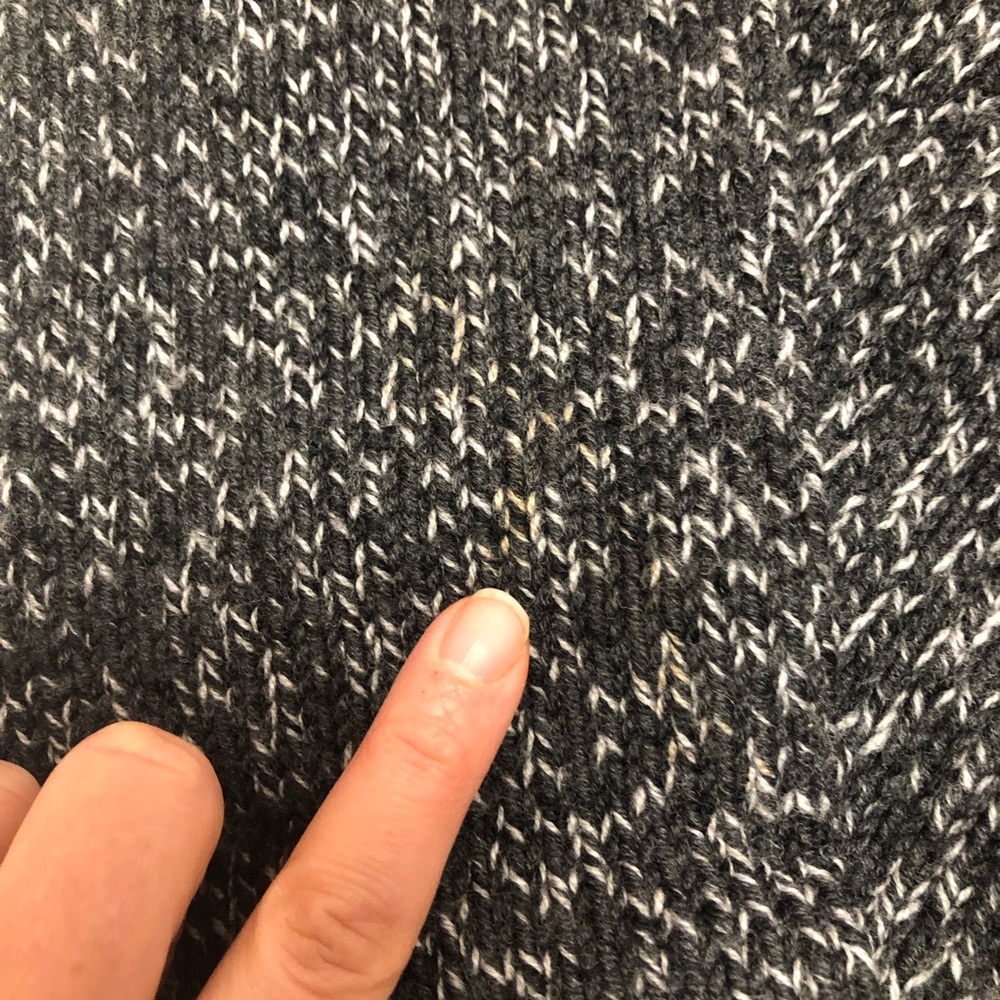 J. Crew Italian Merino Wool Sweater Black and White Belted Tie Classic - Picture 6 of 7